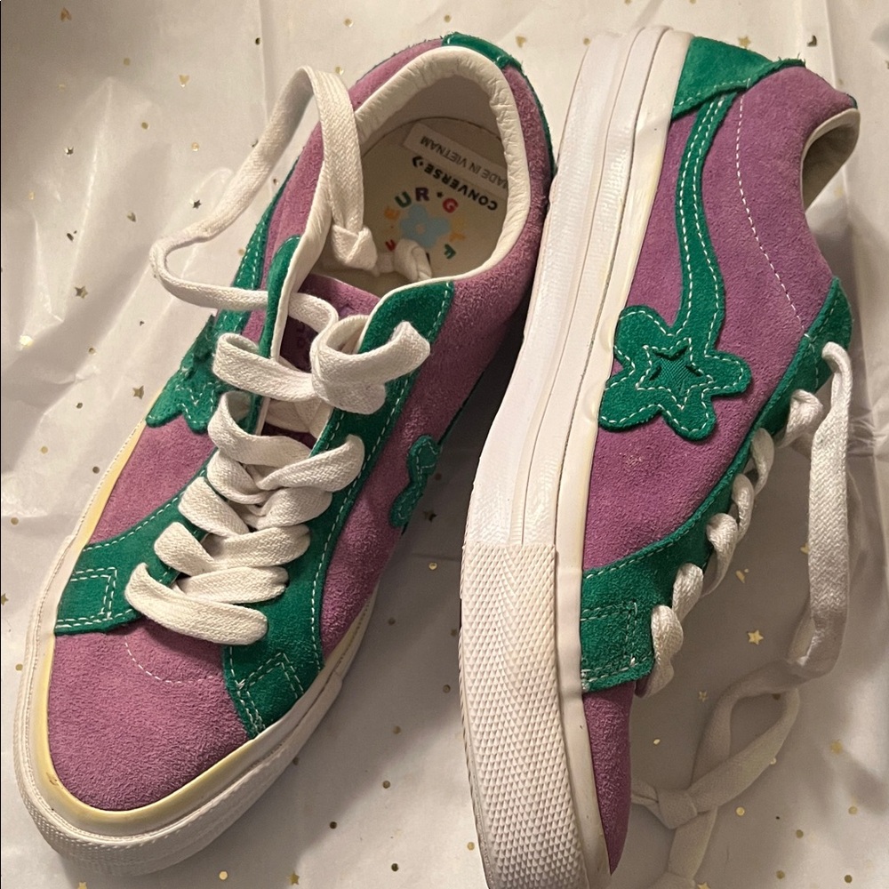 PRICE DROP Converse Men’s/Women's Tyler the Creator Purple and Green Sneakers - Picture 9 of 11